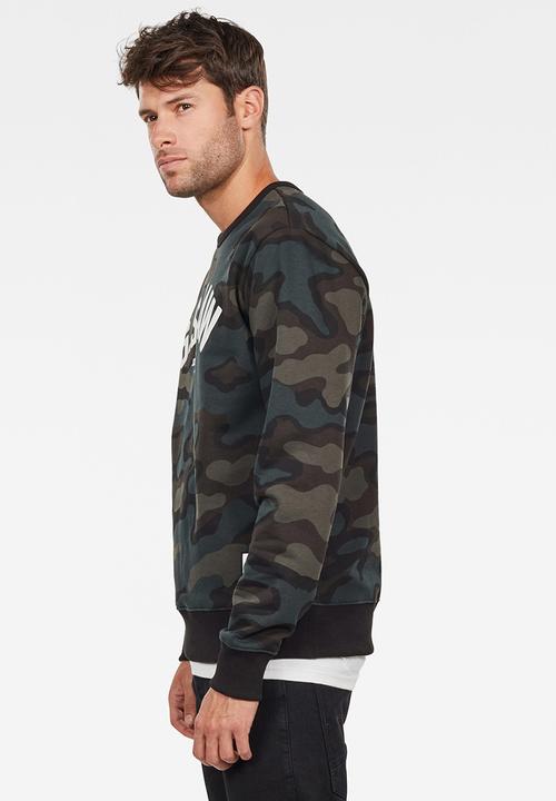 G-STAR - Graphic crew long sleeve sweats  - multi 