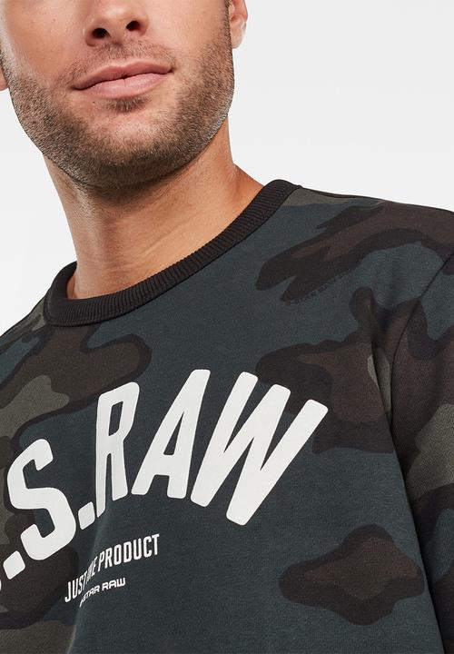 G-STAR - Graphic crew long sleeve sweats  - multi 