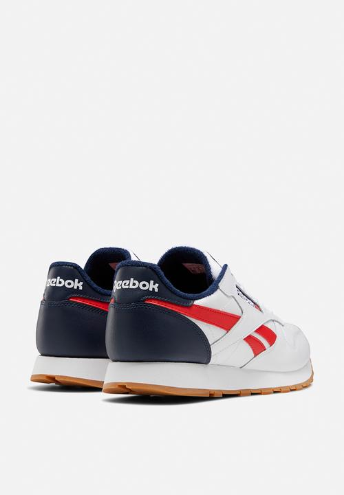 Reebok - Classic Leather - white / collegiate navy / radiant red