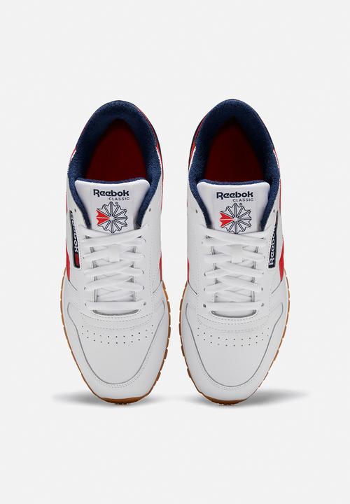 Reebok - Classic Leather - white / collegiate navy / radiant red