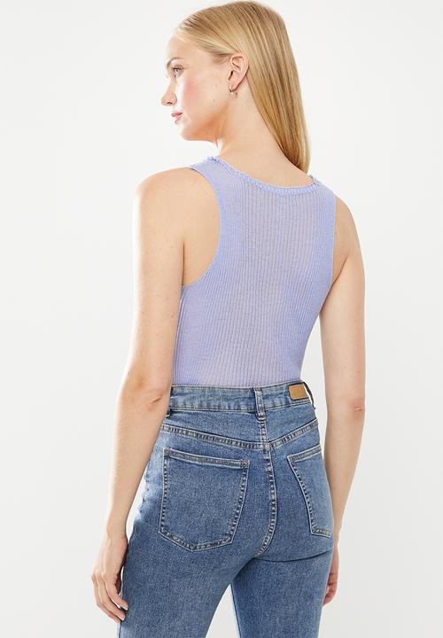 STYLE REPUBLIC - Sleeveless rib vest - blue