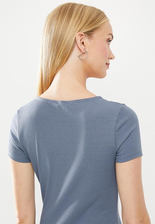 Cotton On - Gabby short sleeve mini dress - blue