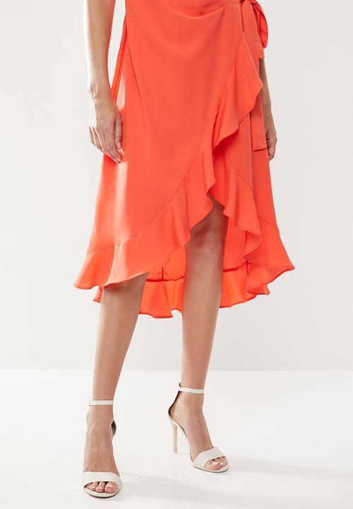 POLO - Darci ruffle dress - orange