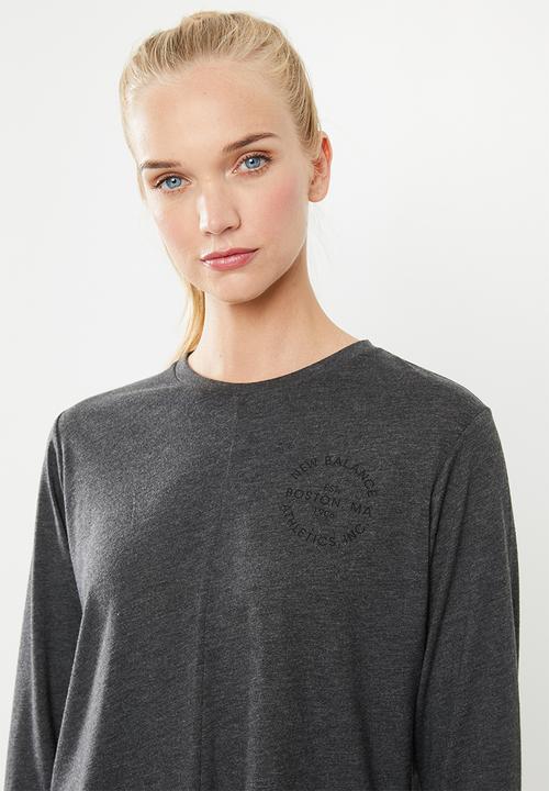 New Balance  - Relentless heather long sleeve - grey 