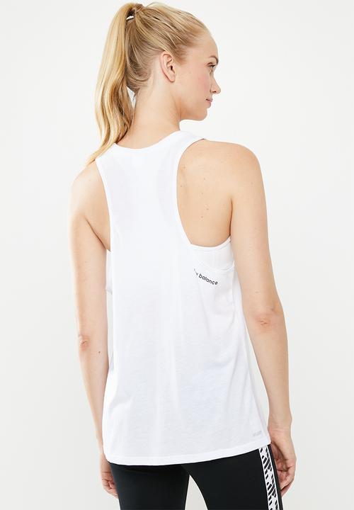 New Balance  - Relentless heather tank  - white