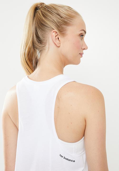 New Balance  - Relentless heather tank  - white