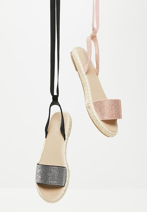 Superbalist - Jalila diamante espadrille - black