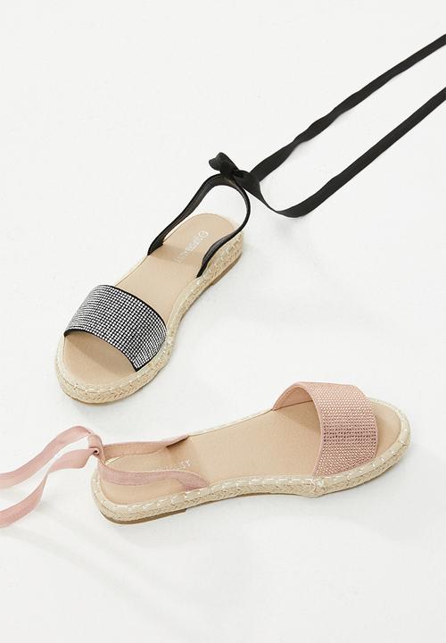 Superbalist - Jalila diamante espadrille - rose gold