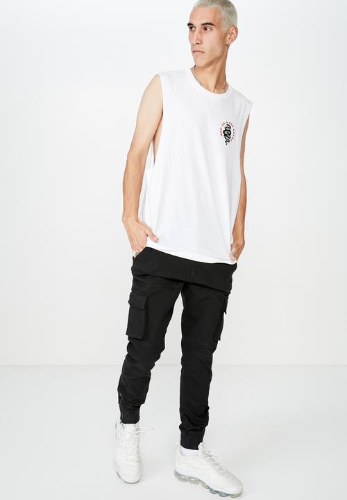 Factorie - Combat cuffed pants - black