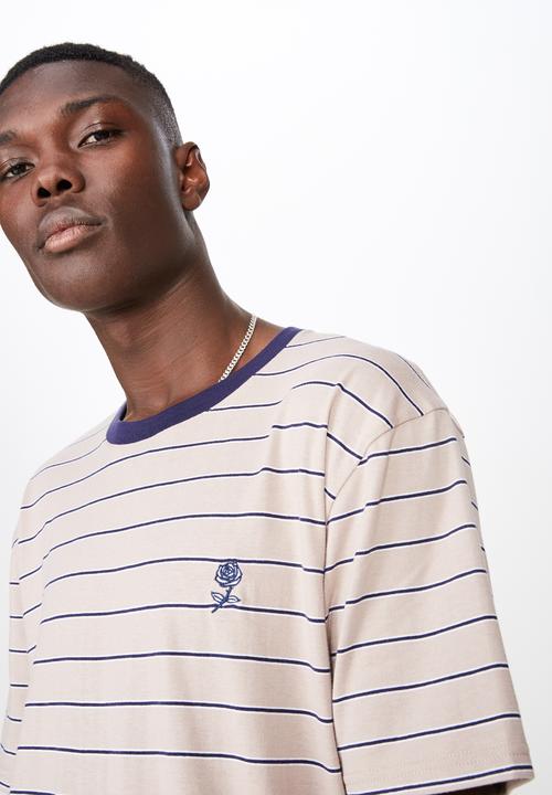 Factorie - Classic embroided stripe tee - multi