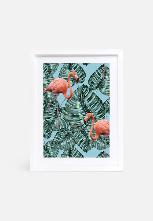 83 Oranges - Whimsical flamingo pattern