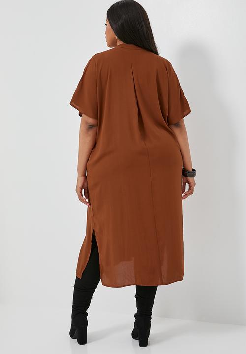 Superbalist - Waist detail kaftan dress - rust