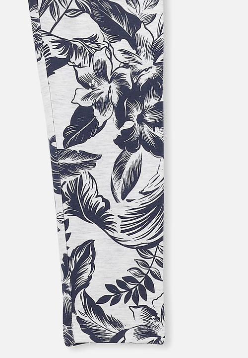 Cotton On - Huggie tights - grey & navy 