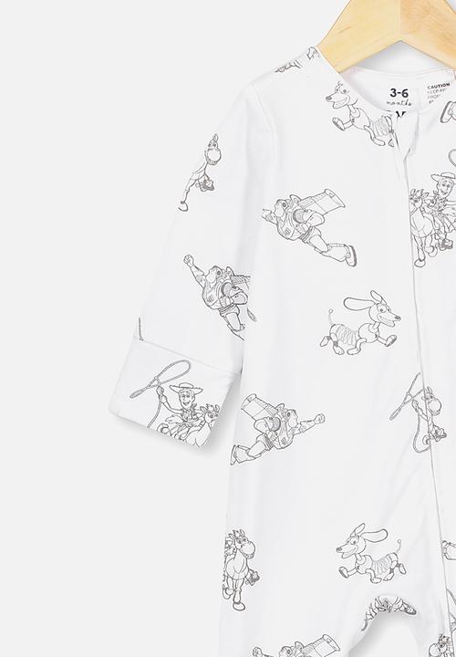 Cotton On - The long sleeve zip romper - white