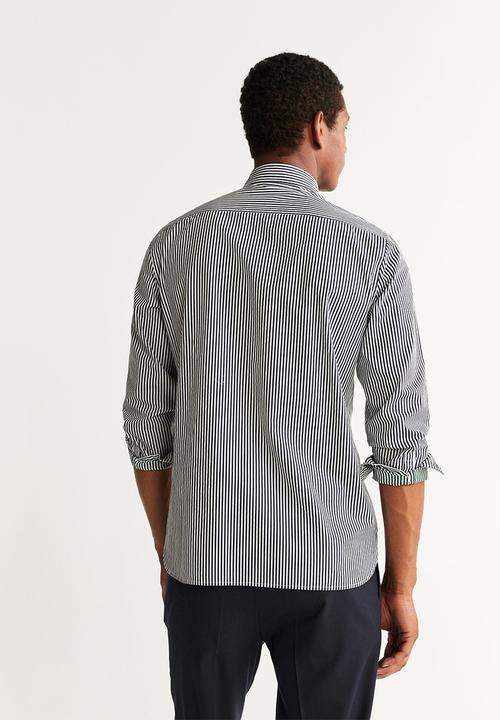 MANGO - Sela shirt - black & white