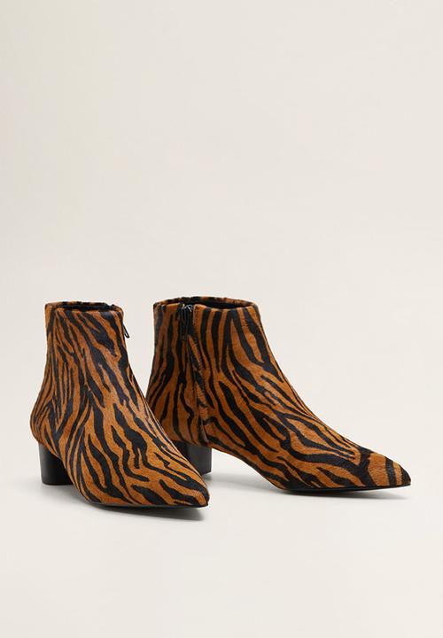 MANGO - Bruc leather ankle boot - brown
