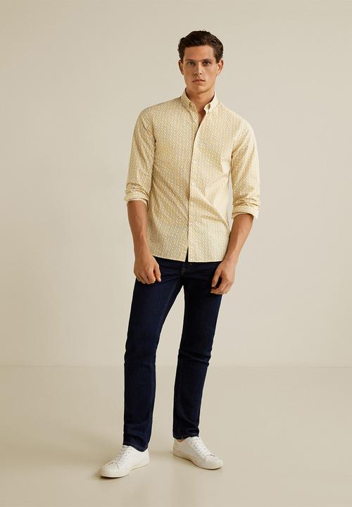 MANGO - Java shirt - yellow