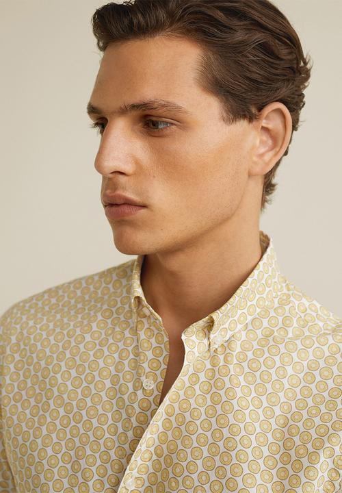 MANGO - Java shirt - yellow
