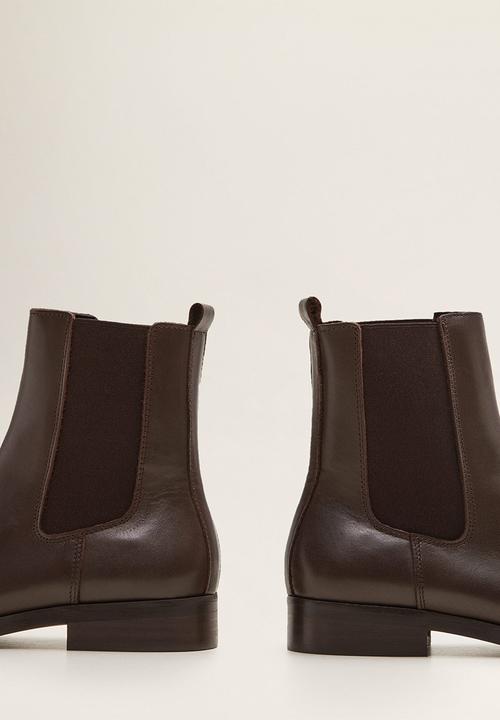 MANGO - Staple leather chelsea boot - dark brown