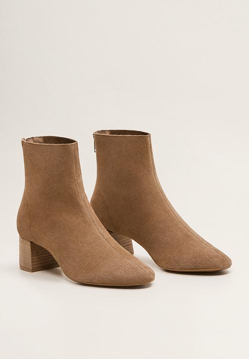 MANGO - Marsela suede ankle boot - brown