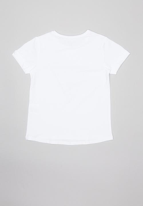 GUESS - Short sleeve guess tri tee - white & green