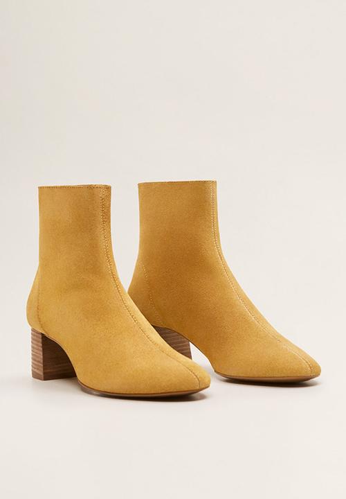 MANGO - Marsela 1 suede ankle boot - yellow