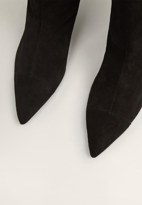 MANGO - Ruth suede boot - black