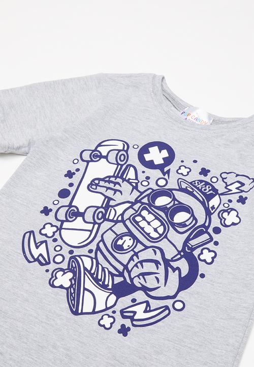 Pop Candy - Single skater tee - grey melange