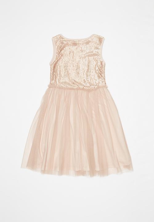 Pop Candy - Sequin combo party dress - pink