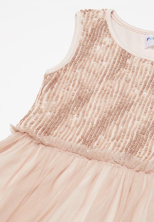 Pop Candy - Sequin combo party dress - pink