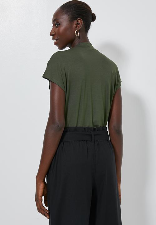 Superbalist - High neck soft feel tee - khaki