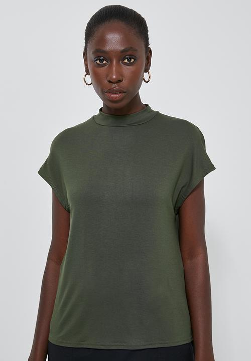 Superbalist - High neck soft feel tee - khaki