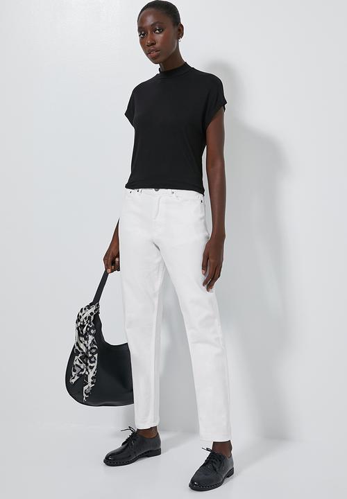Superbalist - High neck soft feel tee - black