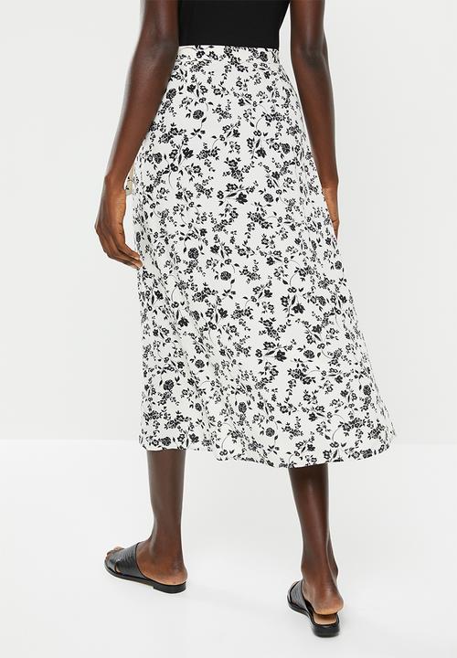 New Look - Louisa wrap midi skirt - cream