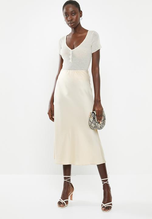 New Look - Eros midi skirt - cream
