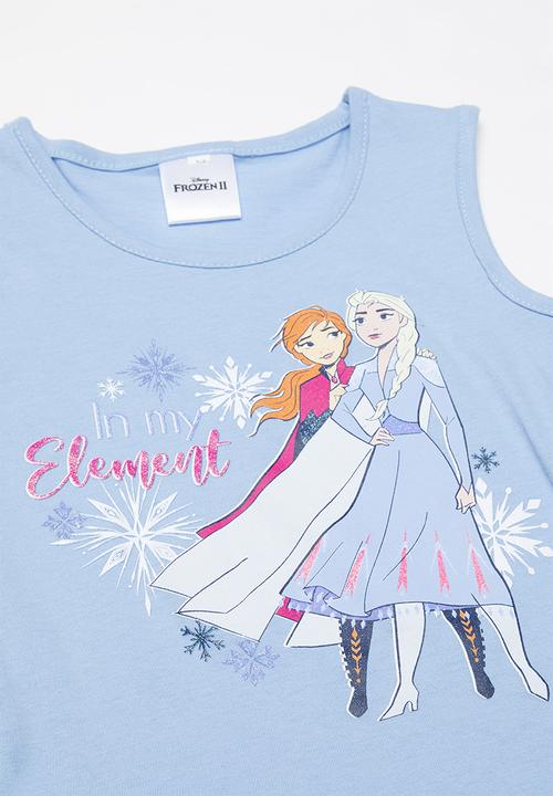 Pop Candy - Girls tie front frozen tee - blue