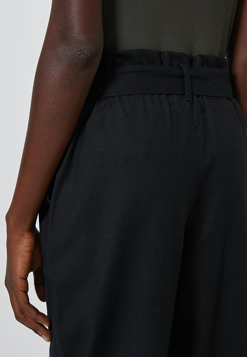 Superbalist - Paperbag trousers - black
