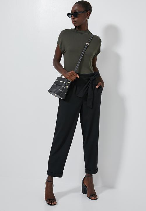 Superbalist - Paperbag trousers - black