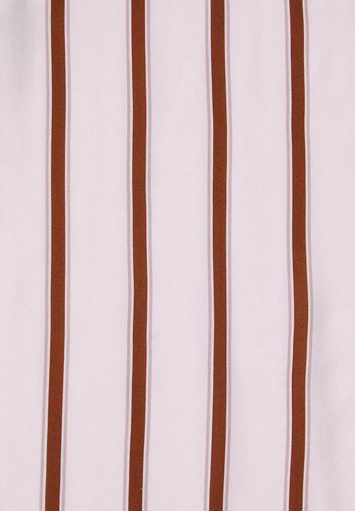 Superbalist - Longline shirt - rust & white 