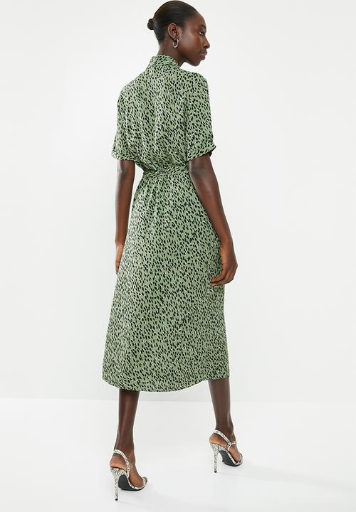 New Look - Elma drawstring dress - green