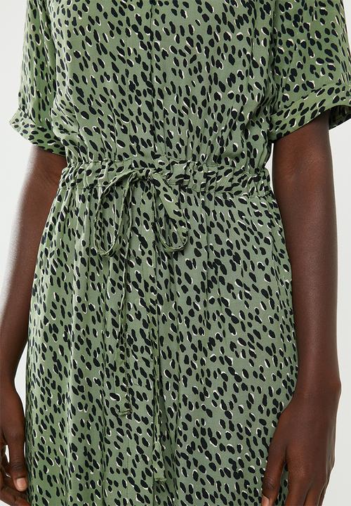 New Look - Elma drawstring dress - green