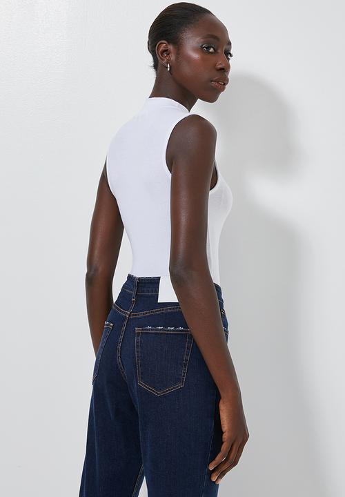 Superbalist - 2 Pack sleeveless high neck bodysuit - white & black
