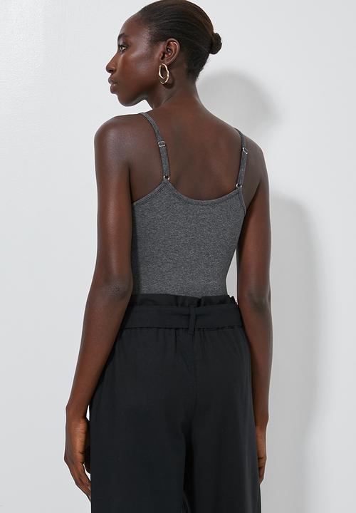Superbalist - 2 Pack cami bodysuit - white & grey