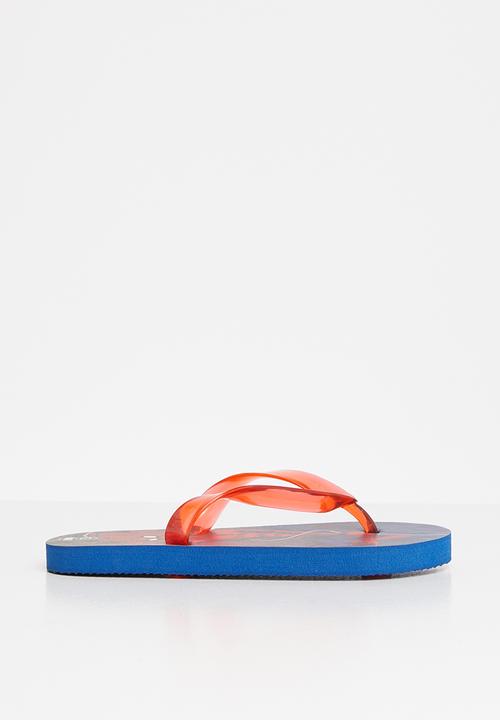 Pop Candy - Spiderman flip flop - dark blue & red