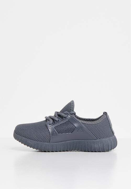 Pop Candy - Knit tie sneaker - grey