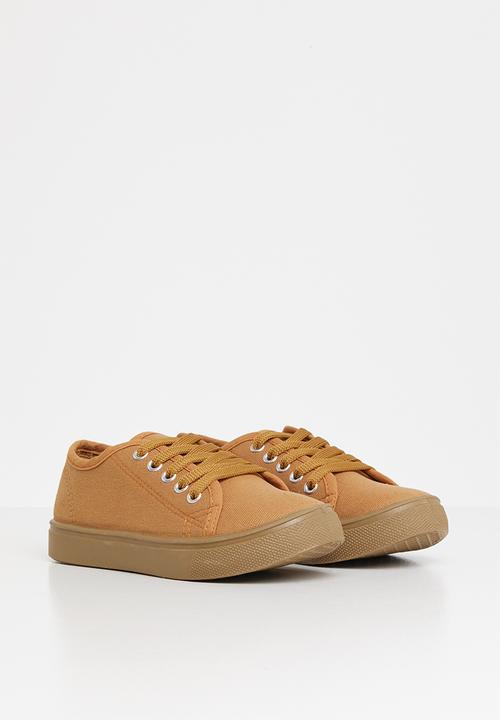 Pop Candy - Lace up sneaker - tan