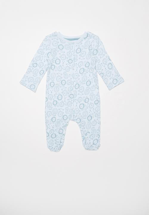 blue baby sleepsuits