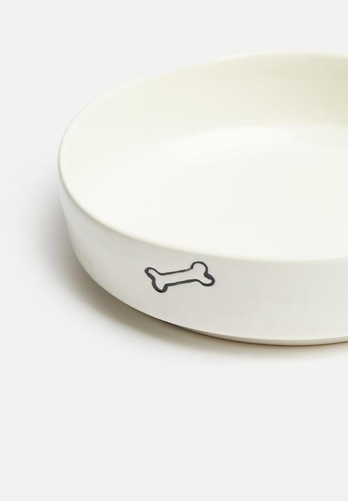 Urchin Art - Dog bowl - bone