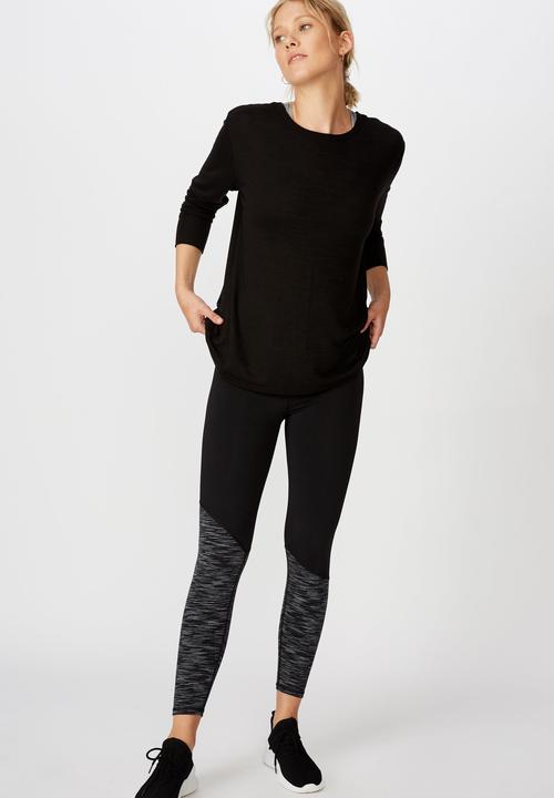 Cotton On - Back twist long sleeve top - black