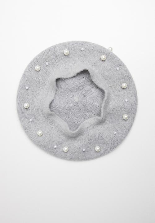 Superbalist - Faux pearl beret - grey